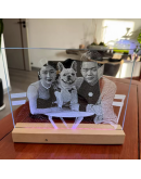 Intangible Cultural Hammer Painting Glass Painting Glass Portrait Customized Real Person Photo Birthday Gift Valentine's Day Premium Gift