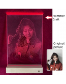 Intangible Cultural Hammer Painting Glass Painting Glass Portrait Customized Real Person Photo Birthday Gift Valentine's Day Premium Gift