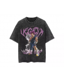 Hip-hop style loose-fitting retro Short T-shirt customization