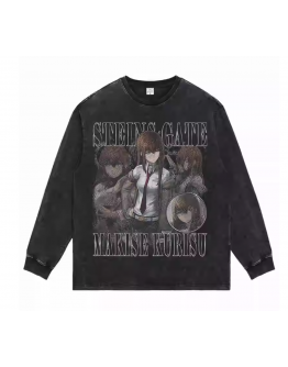 Hip-hop style loose-fitting retro Long Sleev T-shirt customization