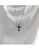 Cross Volcanic Stone Energy Health Pendant