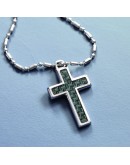 Cross Volcanic Stone Energy Health Pendant