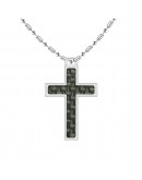 Cross Volcanic Stone Energy Health Pendant