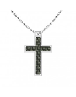 Cross Volcanic Stone Energy Health Pendant