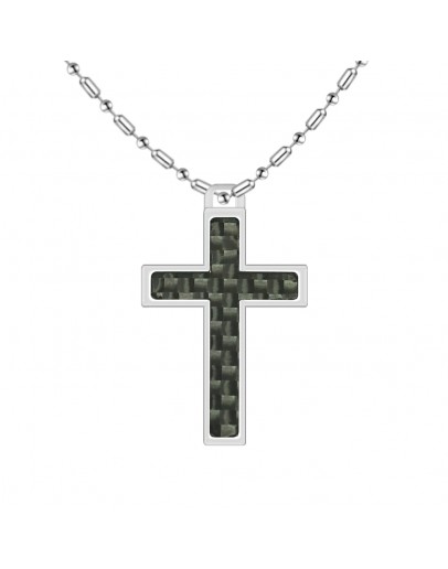 Cross Volcanic Stone Energy Health Pendant