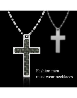 Cross Volcanic Stone Energy Health Pendant